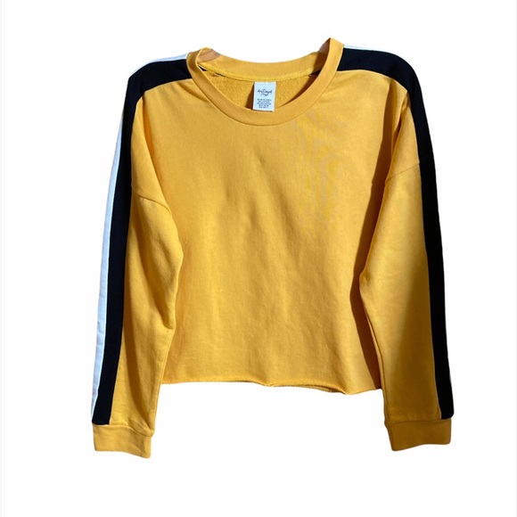 None Tops - Xlarge Gold Cropped Sweatshirt